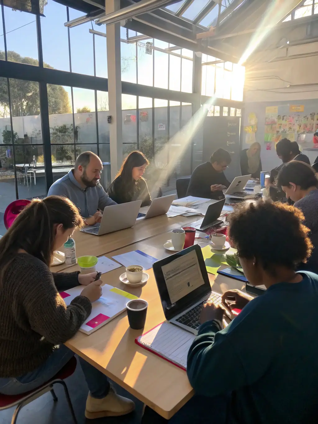 A photograph of participants engaged in a CreativPulse-sponsored workshop, learning new skills and collaborating on creative projects.
