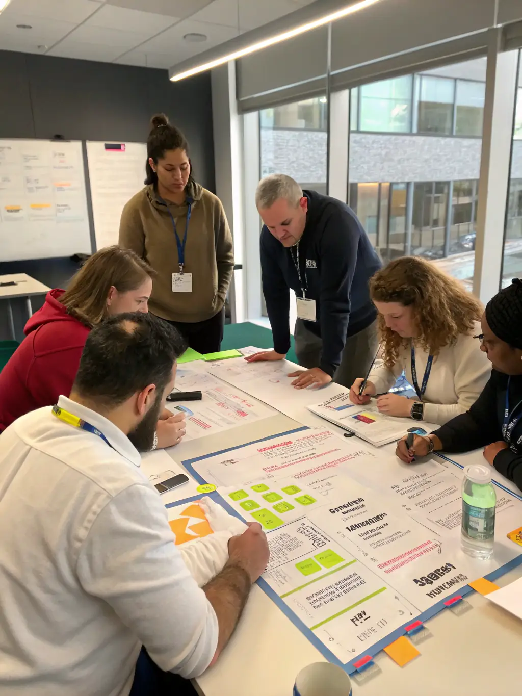 A photo of CreativPulse volunteers assisting local producers with marketing and branding, helping them reach a wider audience and improve their business strategies.